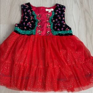Matilda Jane Red and Black Sparkle Dress